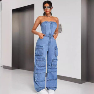 Tuta in denim da donna